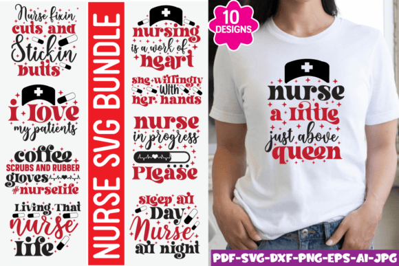 Nurse SVG Bundle: Graphics for T-Shirt Designs
