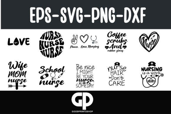 Nurse SVG Bundle: Graphics for T-Shirt Designs