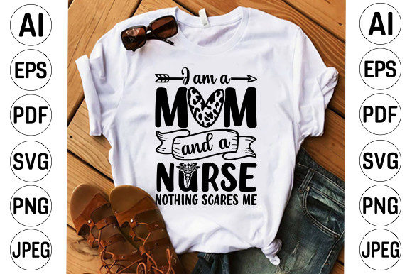 Nurse SVG T-shirt Design: Graphics & Print Templates