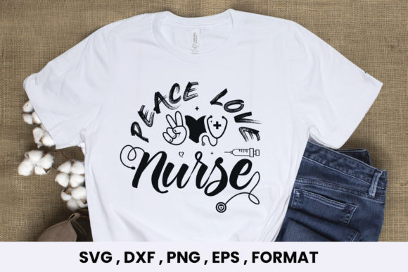 Peace Love Nurse SVG: Graphics for T-Shirt Designs