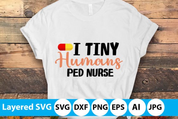 Tiny Humans Ped Nurse SVG for Graphics & T-Shirt Designs